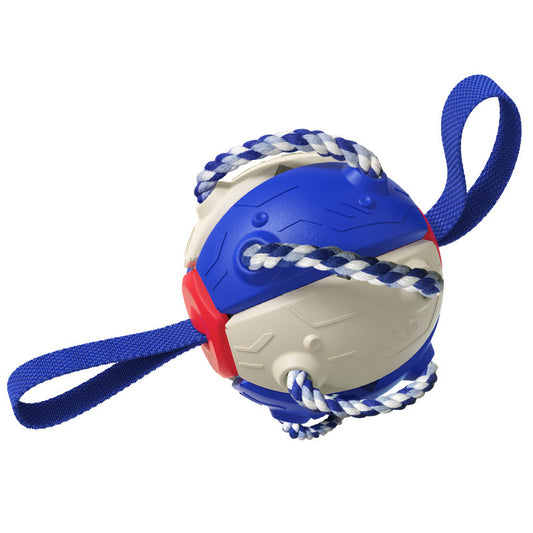 Dog Football Interactive Pet Toy Flying Disc Puppy Chewing Ball Outdoor Training Ball Dog Toy